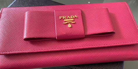 prada wallet baby pink|prada wallet pink ribbon.